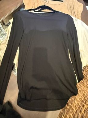 Michael Lauren size medium, long sleeve black T-shirt with mesh detail
